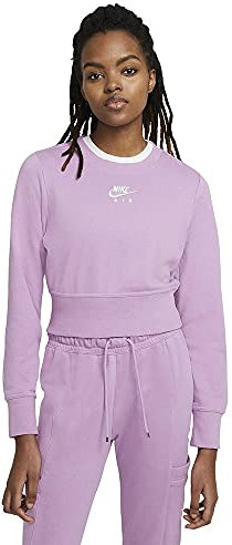 Nike W NSW Air Crew Fleece Veste, Violet Shock/White, L Femme