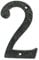 UAP Numeri civici da 10,2 cm, in ferro nero, fissaggio a vite per porta d'ingresso, numero indirizzo rustico da avvitare per porte e cancelli, realizzati in ghisa solida (numero 2)