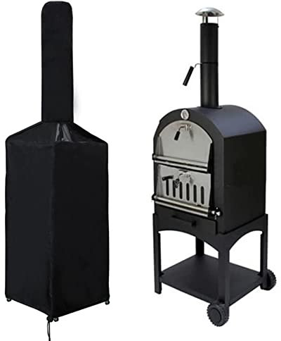 LINGJIONG Pizza Oven Outdoor,Heavy Duty Pizza Oven Covers | Black Weather Resistant Dustproof Pizza Oven BBQ Rain for Wood-fired Cha Rcoal Fired Pizza Oven