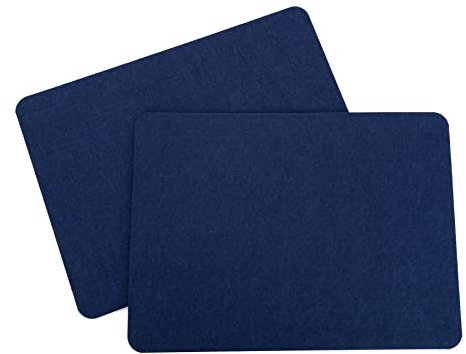 heimtexland ® Tischdeko Filz Tischset abwaschbar Untersetzer Tischdekoration Platzset 35x45 Typ846 Dunkelblau 2er Pack