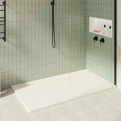 KOES - Piatto Doccia in Resina Serie OBI – 80x110 – Crema RAL 1013