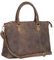 ROYALZ 'Payton' Elegante Lederhandtasche Damen Echtleder Klein Vintage Henkeltasche Ledertasche Frauen, Farbe:Nevada braun