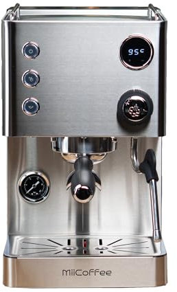 MiiCoffee Apex Espressomaschine, gebürsteter Edelstahl