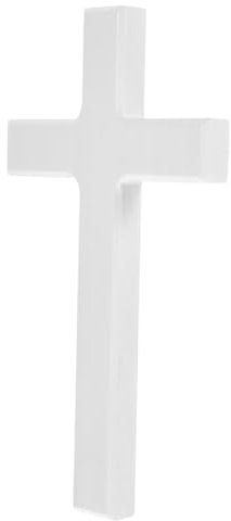 GOOHOCHY Kreuzen Kreuz-Wand- Holzhandwerk Geisterkreuz Kreuz Aus Olivenholz Rustikale Kreuzwanddekoration Kreuz Zum Aufhängen An Der Wand Weiß Massivholz Kleines Kreuz Hölzern