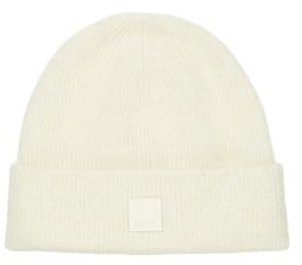 Marc O'Polo Denim Damen Strickmütze aus Woll-Mix Beanie, Weiß (White Blush), One Size