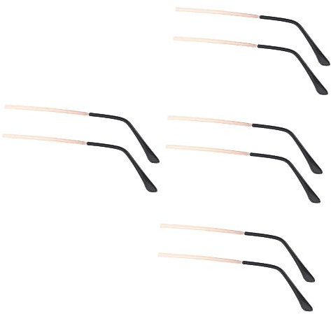 JECOMPRIS 4pairs Metal Replacement Temple for Eyeglasses Glasses Arm Legs Lazy Glasses Cord