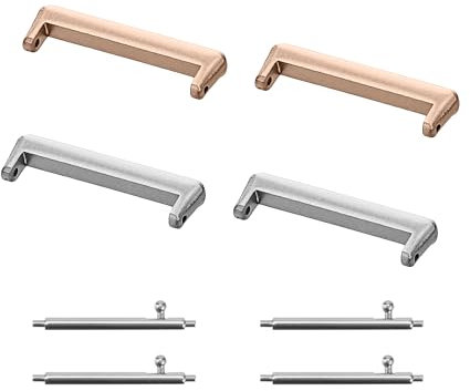 kwmobile Adattatore Cinturino Orologio Compatibile con Huawei Watch Fit 2 Smartwatch - Connettore Cinturino Metallo 20mm - Set da 4 Connettori Cinturini