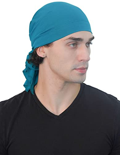 Deresina Headwear Unisex Extra grobes Bambus Bandana, Multifunktionale Kopfbedeckung, Bambus Chemo Kopftuch, weich dreieckiges Bandanas (Vibe Turquaz)