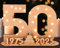 Giftota 2025 Livre d'or en Bois pour Femmes et Hommes - Numéro 50 Cadeau en Argent - Cadeau de 50e Anniversaire avec LED Lumières - 50e Décorations en Bois - Panneau de Bois - Cadeau Personnalisable