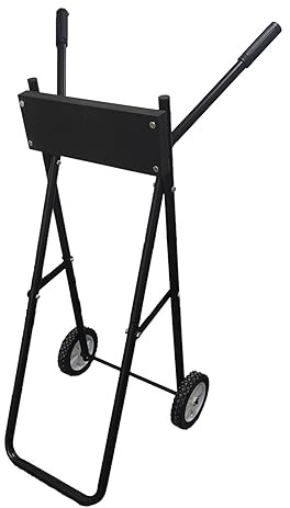 Crevyteg Außenbordmotorwagen, 85 kg Kapazität, faltbarer Boots-Außenbordmotorenständer, 99 cm Höhe, Transportrad, Bootsmotorträger für Reparatur, Wartung, Transport