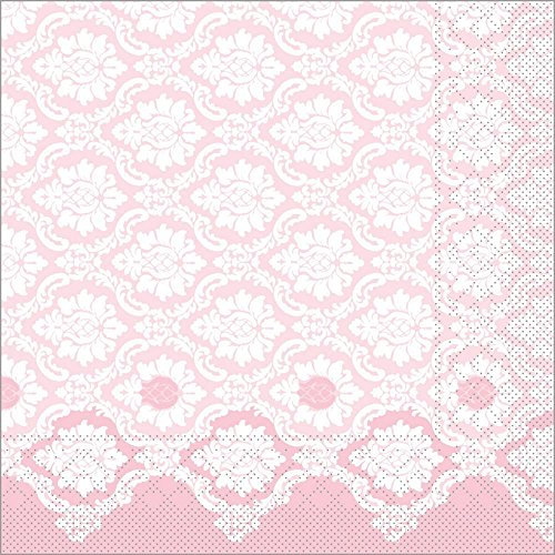 Sovie HORECA Tissue Serviette MANDY in ALTROSA, 40 x 40 cm, 3-lagig, 1/4 Falz, 100 Stück – Ornament-Blütendesign – hochwertige, weiche Einwegserviette für Gastronomie und Events