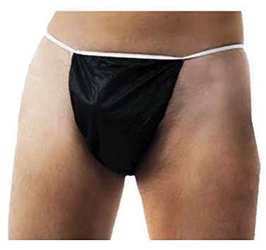 Strings pour homme en TNT jetables 100 pièces., Noir , L
