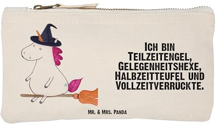 Mr. & Mrs. Panda Schminktasche Einhorn Hexe Größe S Klein - Geschenk, Kosmetiketui, Etui, Freundin, XXL, Unicorn, Kosmetiktasche, Einhörner, Einhorn