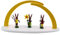 Seiffener Volkskunst | LED Schwibbogen Lichterbogen 42x21cm | 25010/14/1 |Osterbogen | gelb weiß mit Osterhasen bestückt