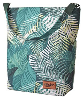 millybo Shopper Bag Fahrradtasche Gepäckträgertasche Fahrrad Tasche Blumenmuster Blumen Muster (400.007)