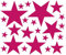 Schilderkröten Sterne Aufkleber/Folienaufkleber/Verschiedene Größen & Farben (Pink)