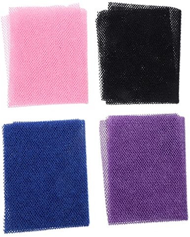 Beavorty 4stücke Bad Körperwaschpads Rückenwaschpads Duschwaschlappen Afrikanisches Netzwaschlappen Körperpeelingwaschlappen