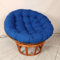 Bettschlange Hängesessel Kissen,Papasansessel Kissen,Lesesessel Rund, Gartensessel Sitzkissen,Papasan Hängesessel Kissen(Stühle Nicht Enthalten),Dunkelblau,90x90cm