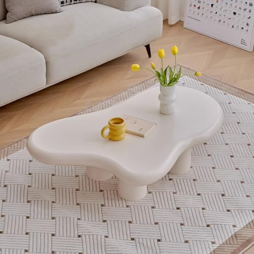 LXURY Süßer Couchtisch Weiß, Wolken-couchtisch, Weiße Couchtische für Das Wohnzimmer, Geeignet für Kleine Wohnungen