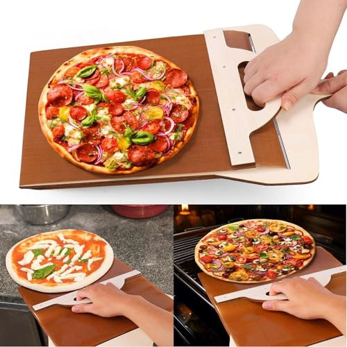 Effesto Sliding Pizza Peel | Pizza Paddle with Handle | Pizza Peel Slider Board | The Pizza Peel That Transfers Pizza Perfectl | Pizza Spatula Paddle for Indoor & Outdoor Ovens