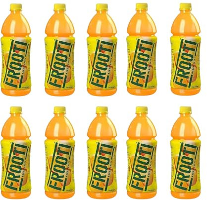 Delicious Flavored Drinks - Soft Refreshing and Irresistible Taste Beverages - Fun Drinking During Hot Summers Or on Picnic & Trip - Cool Drink To Break Your Thirst (Mango Frooti (300 ml) Bottle, 10)