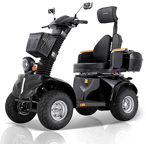 ZVGREEN-DJD-1000-Elektromobil-Mobilitätsroller mit 4 Rädern-Seniorenmobil-max. Belastung 225 kg-Elektroroller mit sitz 360° drehbar2-Gang-geräumiger Stauraum