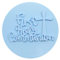 Erstkommunion Dekorationen Personalisierte Keksstempel Kuchen Fondant Stempel Embosser Runde Süße Zuckerguss Custom 3D für Keksausstecher Teig Ton Backen Kuchen Cupcake Party Zuckerpaste (Blau)