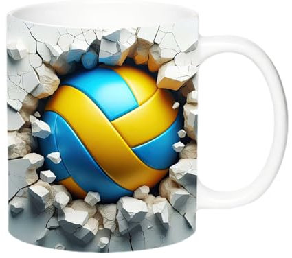 Tazze Sportive Novità | Tazza in Ceramica da Pallavolo | Design Unico per Amanti del Caffè e dello Sport