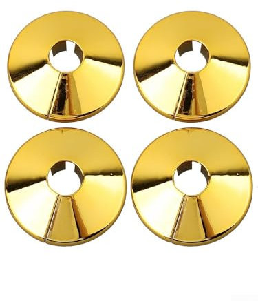 4Pcs 15Mm Diameter Pipe Radiator Pipe Collars Gold Plastic Covers Pipe Radiator Pipe Sleeves No Pipe Removal Needed Pipe Fittings Accessories