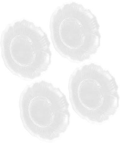 Alipis 4pièces Soucoupes Transparent Assiettes Rondes Multifonctionnelles Pour Thé Café Snacks Et Fruits De Service Élégants Pour Cuisine Et Restaurant
