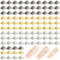 PH PandaHall 600 Stück Nailart Nieten Quadratische Nagel Spike Nieten 3 Farben Metallniete Punk Nagel Charms Mini Nail Art Aufkleber Für Nail Art Handwerk 1.5/2mm