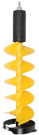 Luocute Eisbohrer, 20,3 cm Durchmesser, Eisfischen-Schneckenbohrer, 28 Zoll Länge, Korrosionsbeständige Nylon-Eisbohrer Zum Eisfischen, Aluminiumlegierung, Nylon-Eisbohrer für