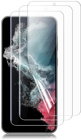 KUUBUUL Protection Écran pour Samsung Galaxy S22 Ultra 5G, 3 Films TPU HD Anti-Rayures, Compatible Empreinte et S Pen, Raclette Pro et 3 Kits Nettoyage, Sans Bulle