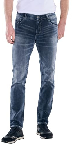engbers Herren Jeans 5-Pocket Superstretch, Indigoblau
