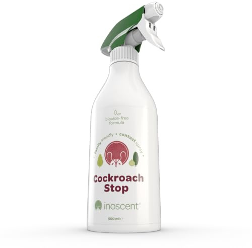 Inoscent Stop Cucarachas – Spray de Acción Mecánica 500ml | Sin Pesticidas ni Biocidas | Seguro para Cocinas y Baños | Fórmula No Tóxica