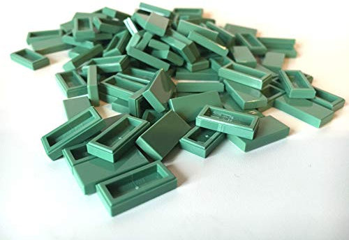 LEGO ® 100 Fliesen 1x2 in sandgrün / Sand Green