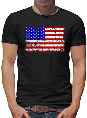 TShirt-People USA Vintage Flagge Fahne T-Shirt Herren XL Schwarz