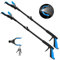 Kekoy 2 Paquets Outils de Ramassage, 32 Pince Extension Pliable,Outils de Ramassage pour Tuyaux en Aluminium légers et Embouts Magnétiques, Extension à Bras Long pour Ramasse-Déchets(Bleu)