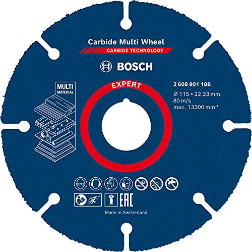 Bosch Professional 10x Expert Carbide Multi Wheel Trennscheiben (für Hartholz, Ø 115 mm, Zubehör Kleiner Winkelschleifer)
