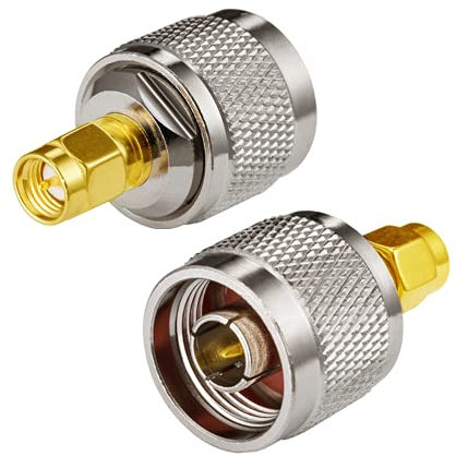 Vecys SMA-Adapter N-Type Adapter SMA Stecker auf N-Type Stecker Adapter für WLAN-Antennenkabel WLAN-WLAN-Router (2 Stück)