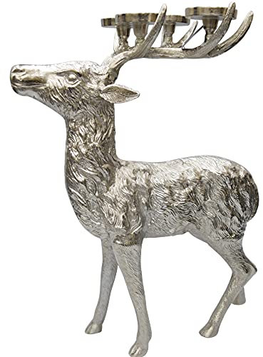 CHICCIE Hirsch Advents Kerzenhalter Metall 70cm - Adventskranz