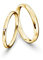 JC Trauringe Gold 333 Paarpreis Poliert I Einzigartige Partnerringe Gelbgold mit Gravur in edler Schatulle I 2 Hochzeitsringe Damenring mit Zirkonia & Herrenring ohne I ICT20