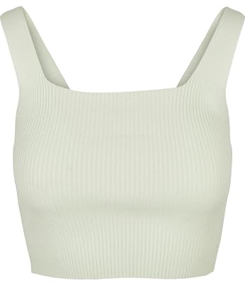 Urban Classics Damen Ladies Cropped Knit Top lightmint, XL