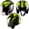 City Motorradhelm Jet Doppeltvisier ECE 22-05 Zertifikat Mattt Schwarz Fluo M