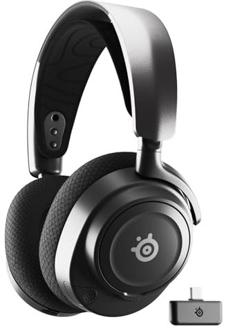 SteelSeries Arctis Nova 7 Casque de jeu sans fil multi-plateforme, pilotes magnétiques en néodyme, 2,4 GHz + Bluetooth mélangable, batterie USB-C 38 heures — Micro ClearCast Gen2 AI — PC, PS5, Switch,