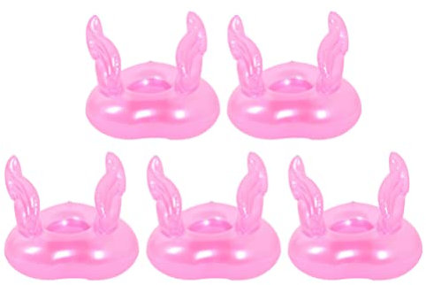 ibasenice 5 Pièces Porte-gobelet Petit Porte-bière Simple Plateau de Tasse en Forme d'ange caboteur Gonflable Jouet Gonflable Aile casier à bière Tasse d'eau Tasses et Assiettes Coaster PVC