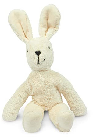 Senger ökologische Schlenker Tierpuppe Hase, klein | weiß, 30 cm groß mit Langhaar-Mohair