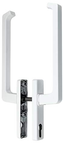 SN-TEC GU Schiebetür Drehgriff DIRIGENT 934/937 (9-25919 01B & 9-29519 03B) mit Unterbau 6432, Links und Rechts verwendbar, beidseitig Griff PZ gelocht (WEISS)