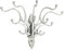 Creative Co-op Antique Decorative Cast Iron Multi Hook Wall Hanger with 15 Hooks, Distressed White