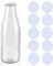 50 Stück 1l Milchflaschendeckel 50 mm Twist-off Ersatzdeckel weiß für Glasflaschen Milchflaschen Marmeladengläser